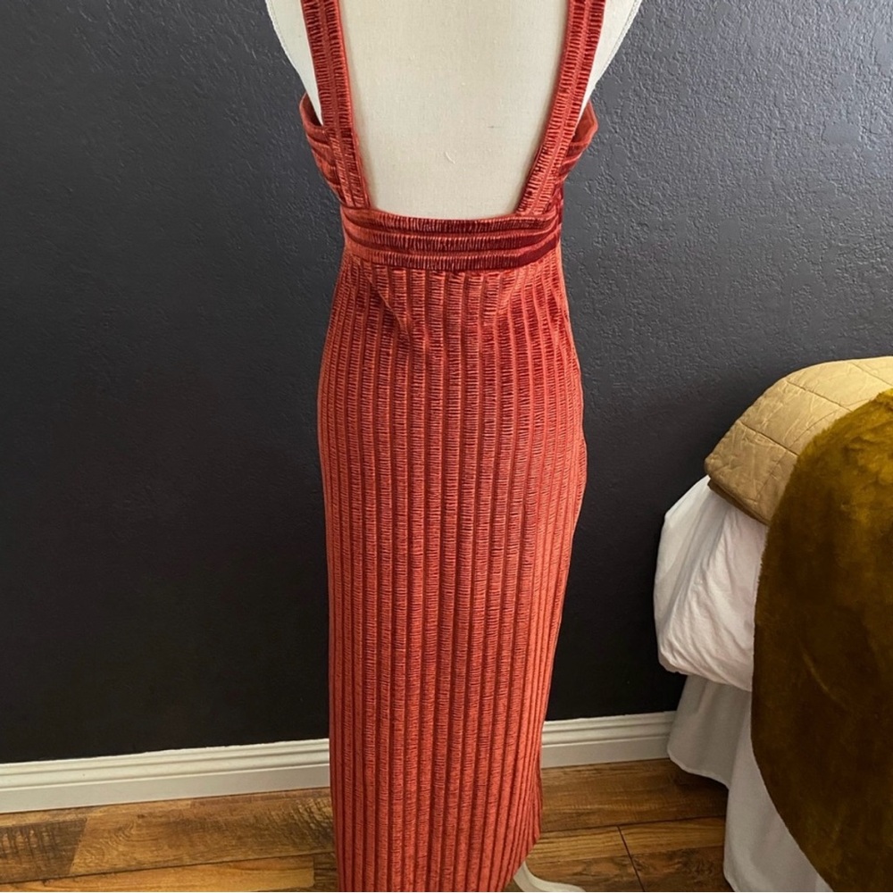 NWOT, Free People Geneva, in Rose Glow, Ribbed Maxi Dress - Picture 3 of 11